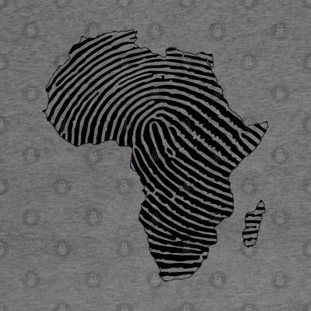 Africa, Africa Fingerprint, Black History, Black Girl Magic, Black Lives Matter by UrbanLifeApparel